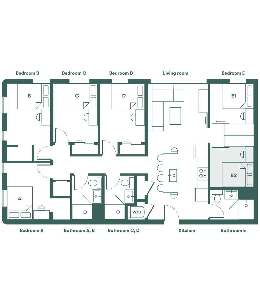 5x3 Layout Floor Plans | ōLiv Highland