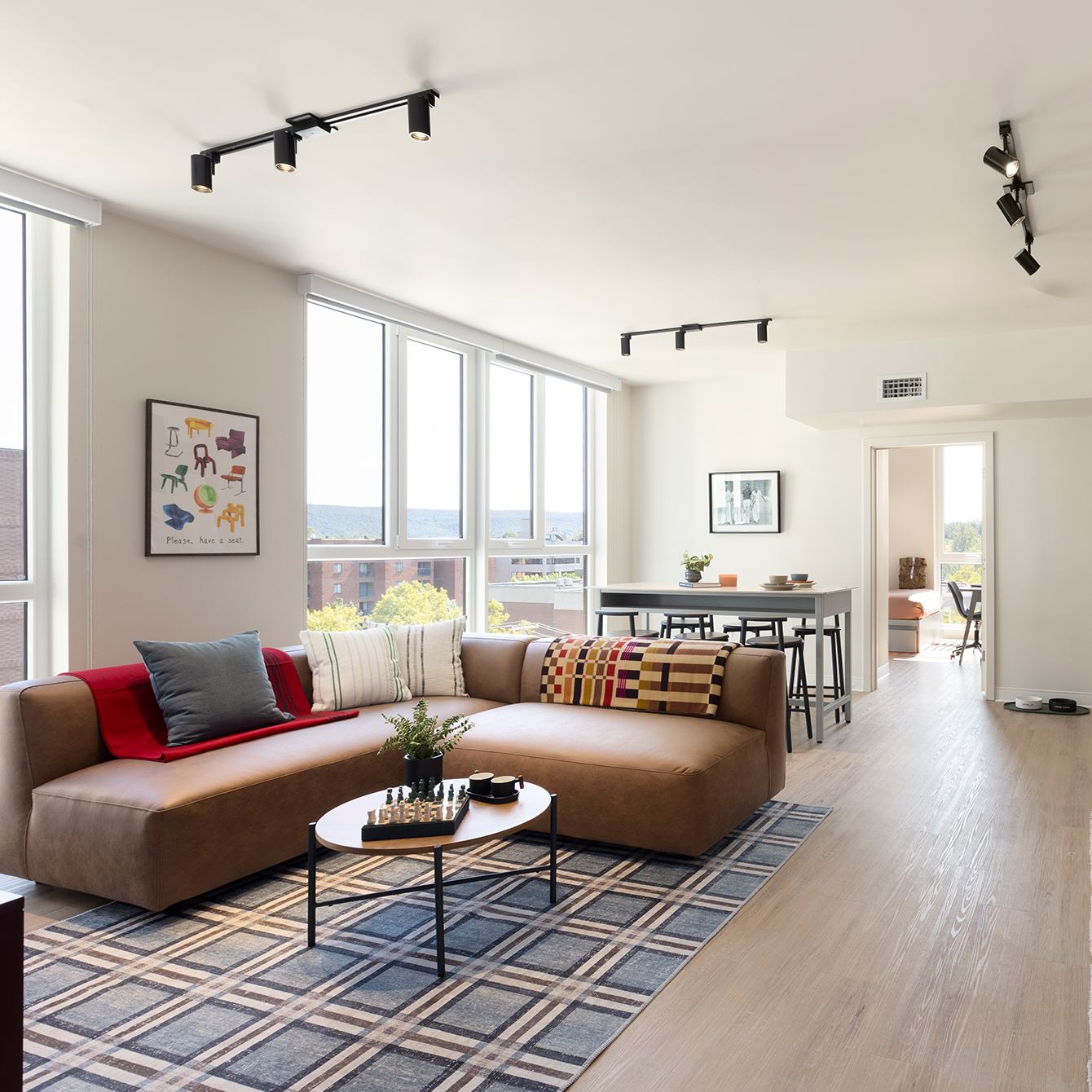 Furnished apartment living space